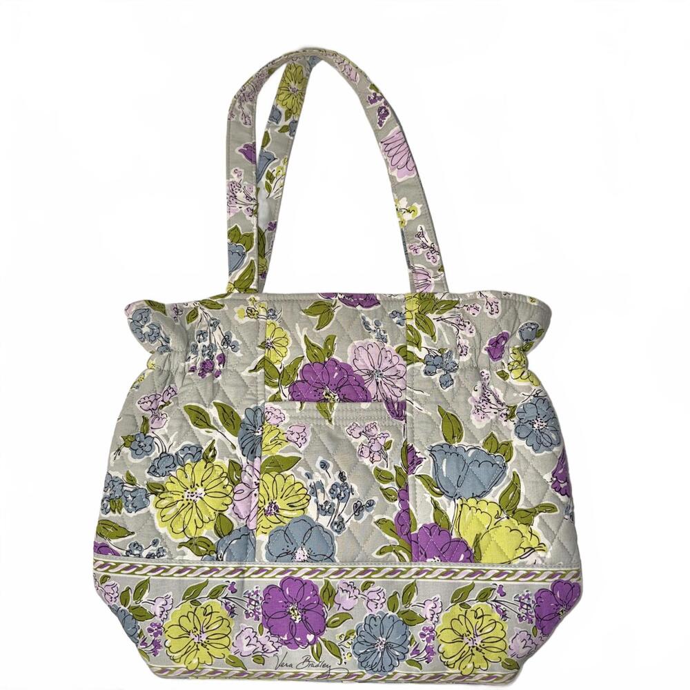 Vera Bradley Quilted Floral watercolor Large Tote Bag Retired